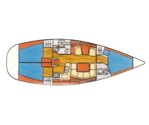 Sailboat Jeanneau Sun odissei 47 Boat layout