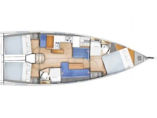 Sailboat  Sun Odyssey 410 Plan du bateau
