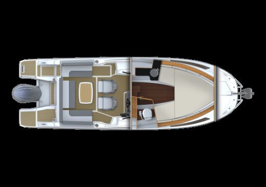 Motorboat Jeanneau Cap Camarat 7.5 Wa S3 Boat layout