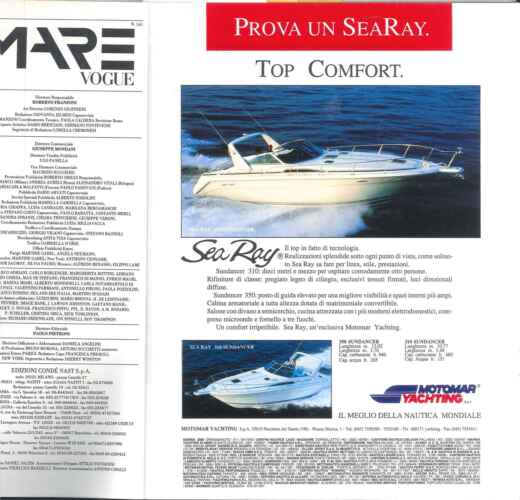 Motorboat Sea Ray 360 Boot Grundriss