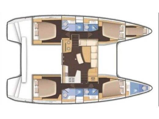 Catamaran  Lagoon 40 Boat layout