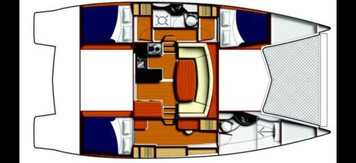 Catamaran Leopard 39 Boat layout