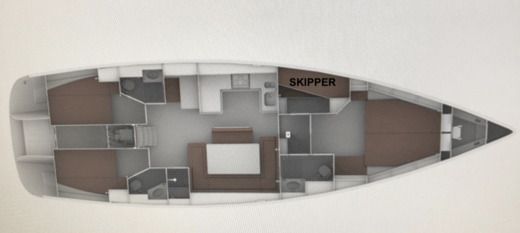 Sailboat Bavaria Cruiser 50 Plano del barco