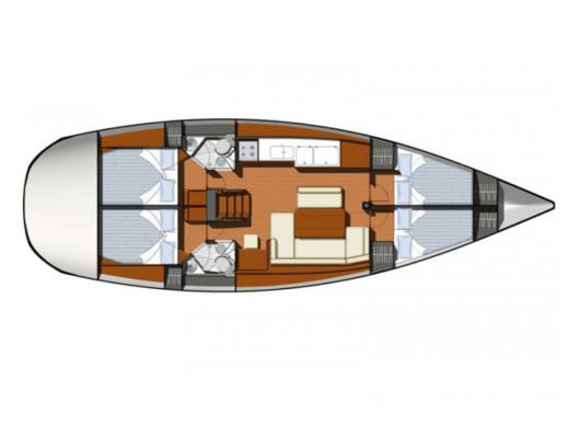 Sailboat  Sun Odyssey 44 i Plan du bateau