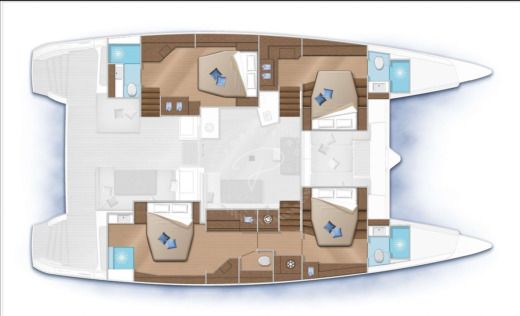 Sail Yacht Lagoon 560 Boot Grundriss