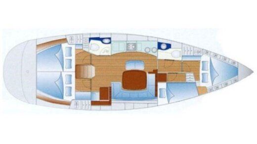Sailboat Bavaria 44 Boat layout