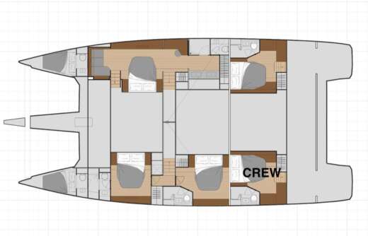 Catamaran Fountaine Pajot Alegria 67 boat plan