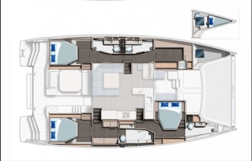 Catamaran Robertson & Caine Léopard 50 Plano del barco