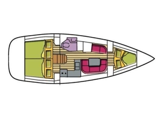 Sailboat JEANNEAU SUN ODYSSEY 36I Boat layout