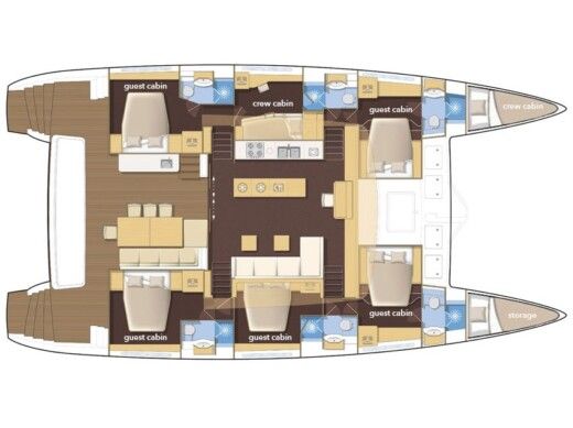 Catamaran Lagoon Lagoon 620 Boat design plan