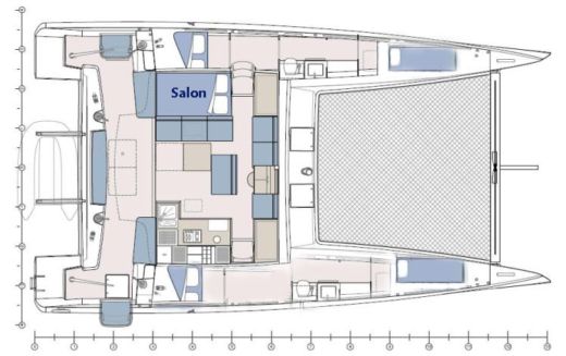 Catamaran Marsaudon TS 42 Planta da embarcação