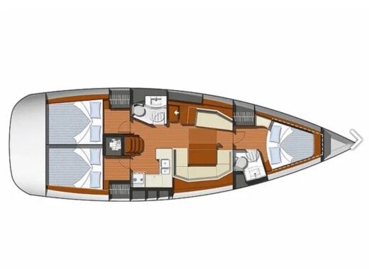 Sailboat Jeanneau Sun Odyssey 42i Performance boat plan