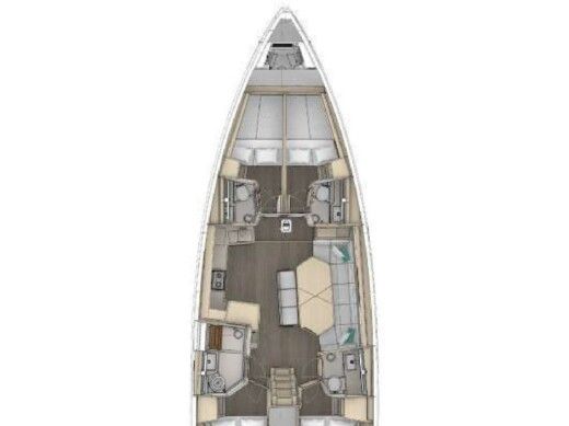 Sailboat  Dufour 48 Plan du bateau
