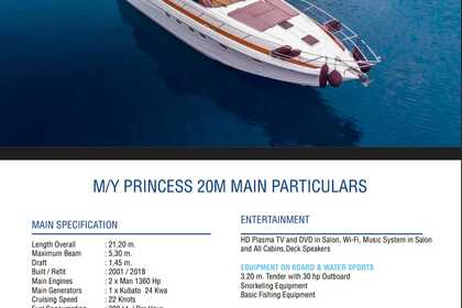 Charter Motor yacht BYBD L -58 PRINCESS 20 M 4 CABINS 2001 Bodrum