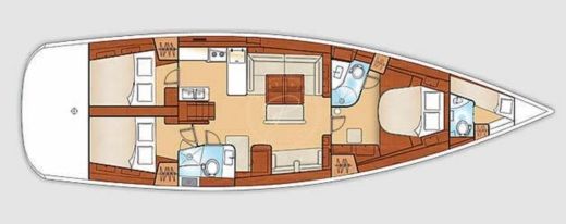 Sailboat Beneteau Beneteau 50 Boat layout