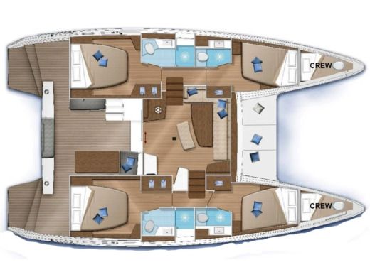 Catamaran Lagoon Lagoon 42 Millenium Boot Grundriss