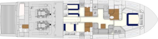 Motor Yacht Itama Ferretti Group 62 RS Plattegrond van de boot