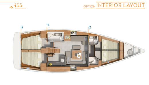 Sail Yacht Hanse Hanse 455 Plan du bateau