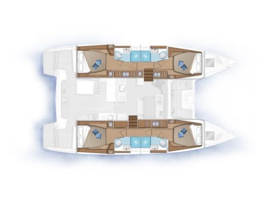 Catamaran Lagoon Lagoon 46 Boat layout