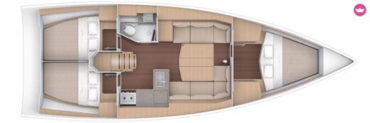 Sailboat Dufour Dufour 390 Planta da embarcação