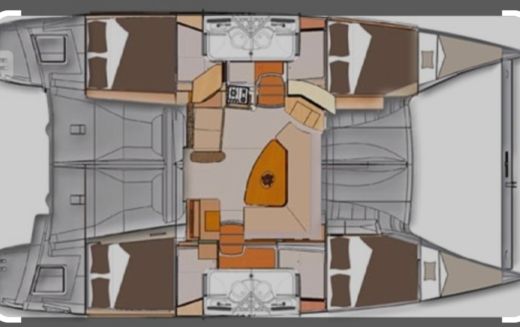 Catamaran Fountaine Pajot Lipari 41 Boat layout