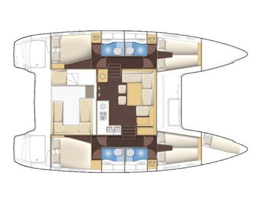 Catamaran LAGOON LAGOON 400 S2 boat plan