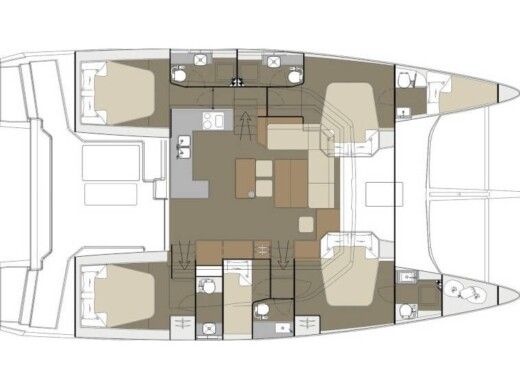 Catamaran Dufour Catamaran 48 Planta da embarcação