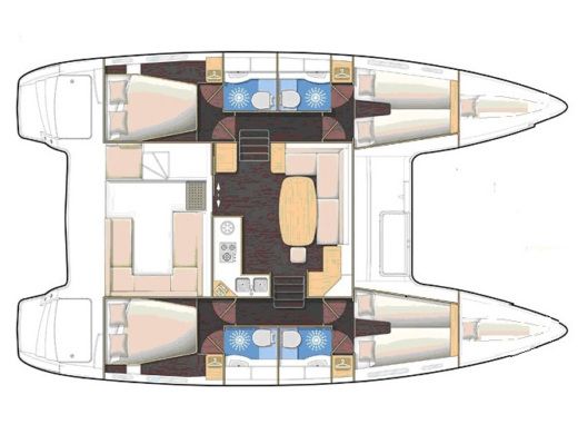 Catamaran Lagoon Lagoon 400 boat plan