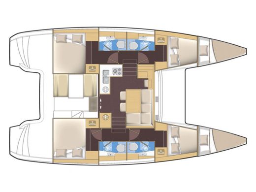 Catamaran LAGOON 39 boat plan