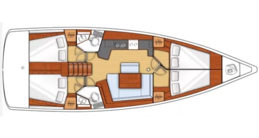 Sailboat BENETEAU OCEANIS 45 Plan du bateau