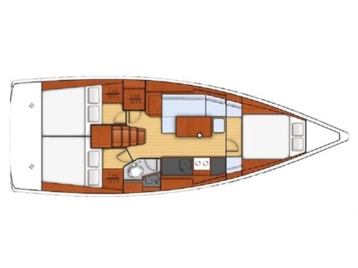 Sailboat  Oceanis 38 Plan du bateau