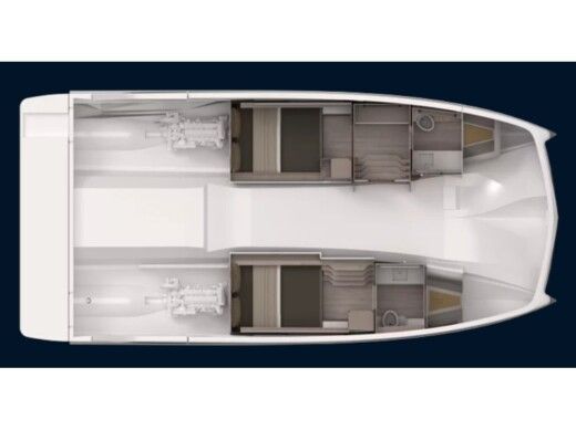 Sailboat  Aventura 38 SC Plattegrond van de boot