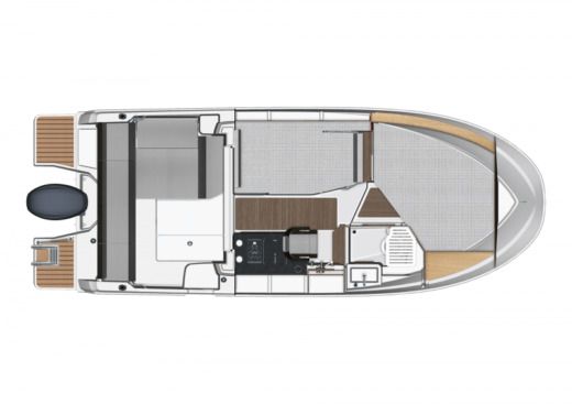 Motorboat Jeanneau Merry Fisher 795 Plano del barco