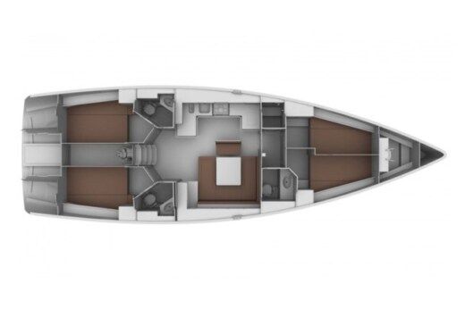 Sailboat Bavaria Bavaria 46 Boot Grundriss
