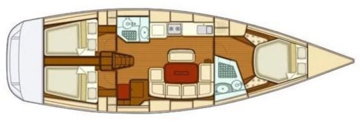 Sailboat Del Pardo Grand Soleil 43 boat plan