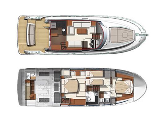 Motor Yacht Prestige Yachts Prestige 500 Fly Boat layout