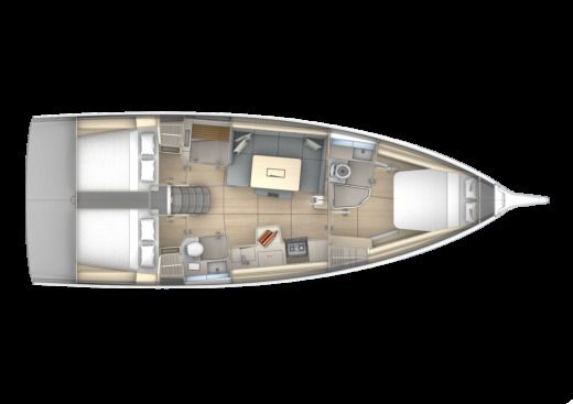 Sailboat Dufour 41 Plan du bateau