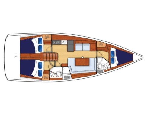 Sailboat  Sunsail 42 boat plan