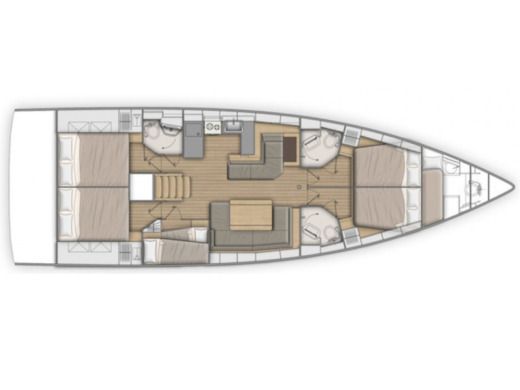 Sailboat BENETEAU OCEANIS 51.1 Plan du bateau