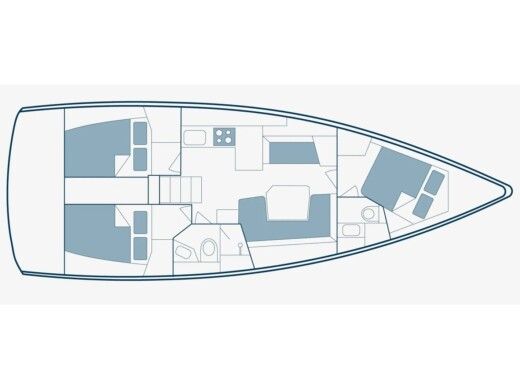 Sailboat  Oceanis 41.1 Boot Grundriss