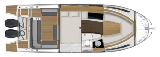 Motorboat Jeanneau Cap Camarat 9.0 WA Boat layout