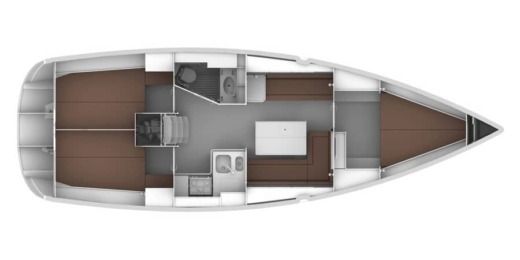 Sailboat Bavaria cruiser 36 Boat layout