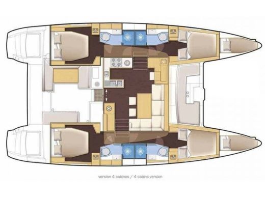 Catamaran  Lagoon 46/12  Plan du bateau