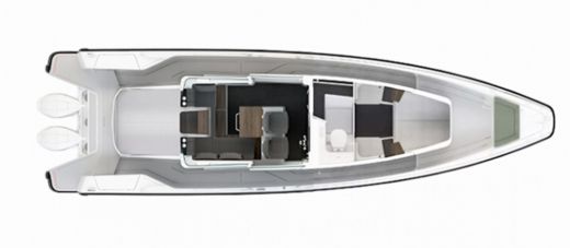 Motorboat Axopar 37XC Cross Cabin boat plan