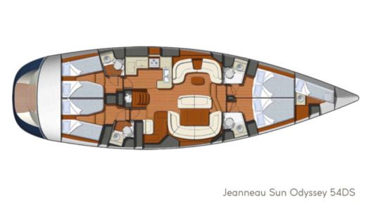 Sailboat Jeanneau Sun Odyssey 54DS Boat design plan