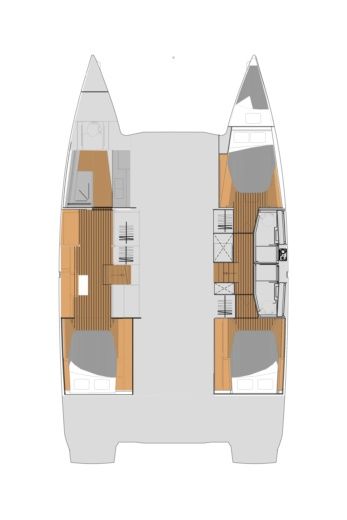 Catamaran Fountaine Pajot Elba 45 Plan du bateau