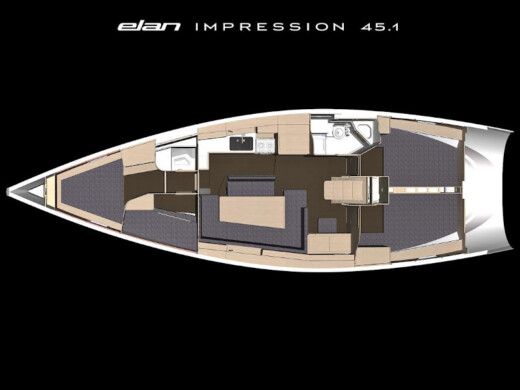 Sailboat Elan Elan Impression 45.1 Planimetria della barca