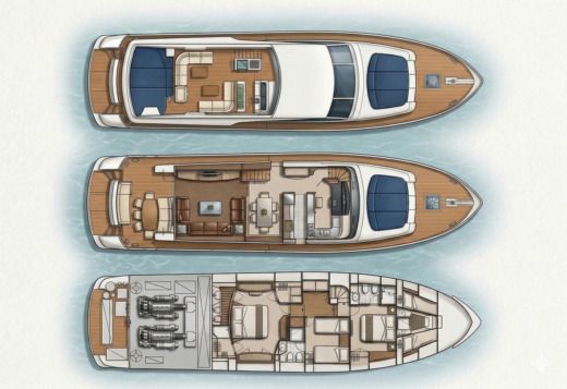 Motor Yacht San Lorenzo 22M Plan du bateau