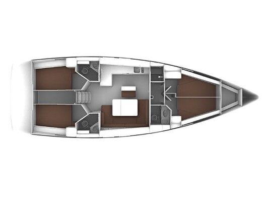 Sailboat BAVARIA CRUISER 46 ''Dafne'' Boat layout