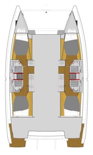 Catamaran Fountaine Pajot Astréa 42 Boat layout